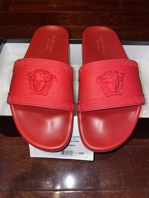 fake red versace slides|versace slides for sale.